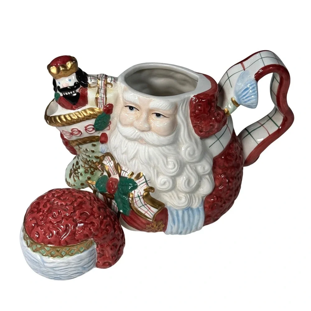 Avon China Santa Claus Nutcracker Creamer Pitcher‎ Christmas Collectible Novelty